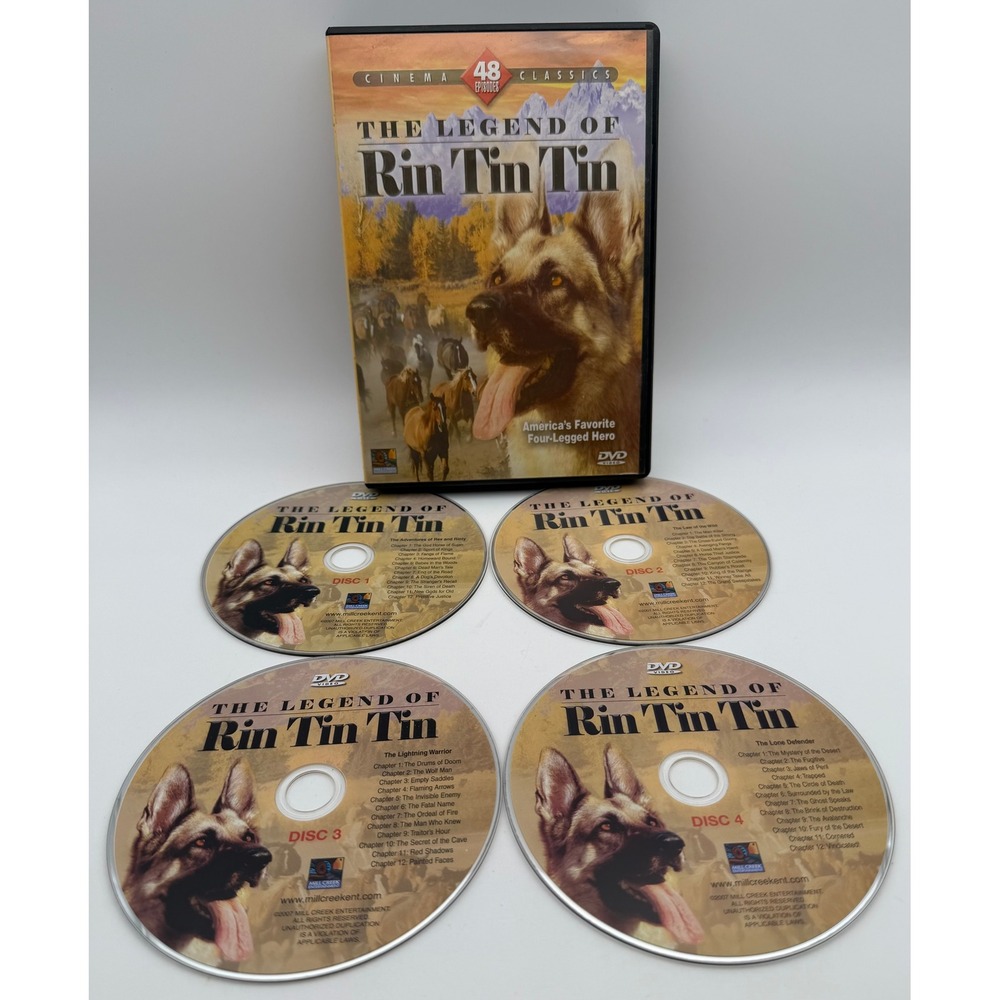 The Legend of Rin Tin Tin 48 Episodes 4-DVD Set Mill Creek 1930-1935 B&W Serial
